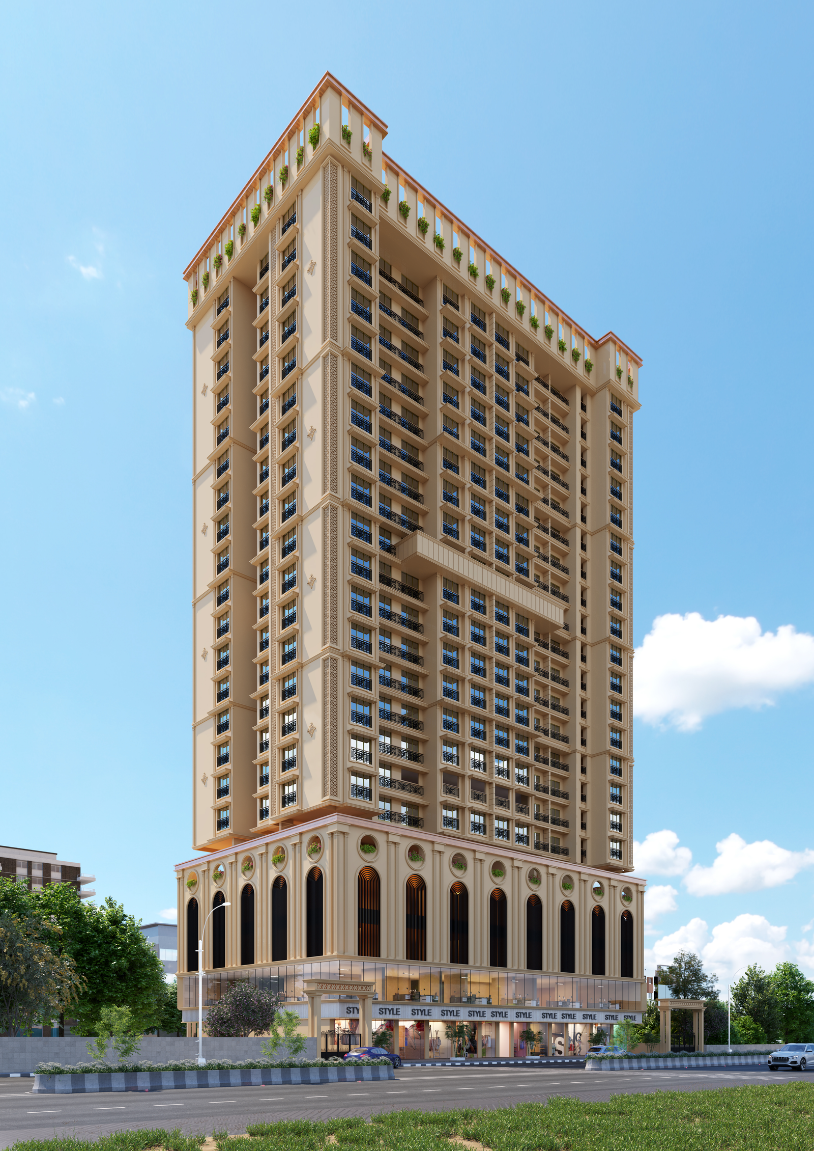 Jaiganga Saraswati Architecture & Elevation Charkop, Sector 2